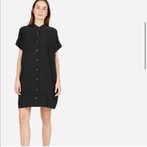 Everlane Black Silk Square Dress